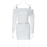 Off-shoulder Top & Short Skirt Set image 5