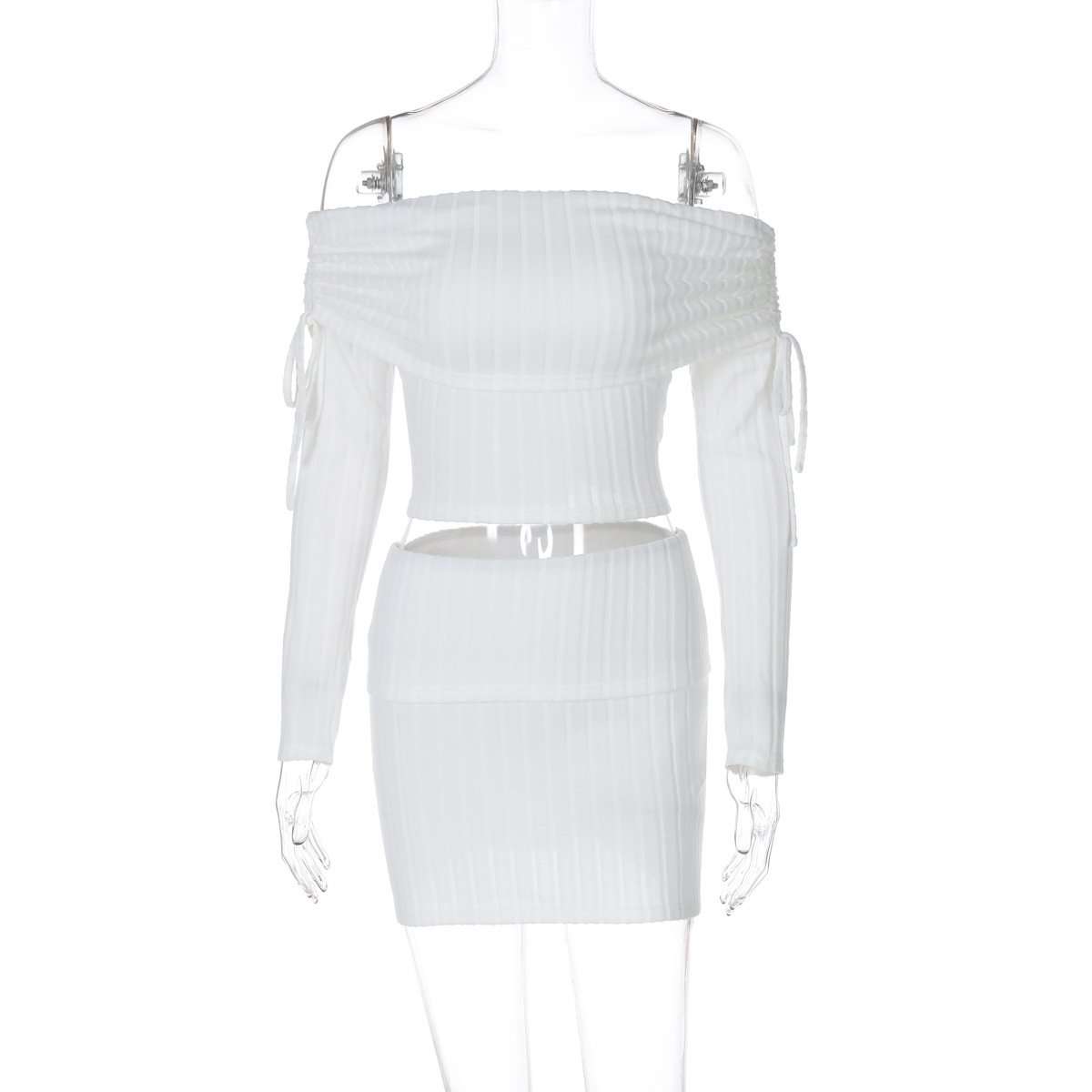 Off-shoulder Top & Short Skirt Set image 5