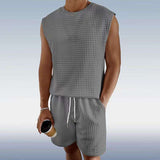 Mens Sleeveless Lounge Set - S, Grey image