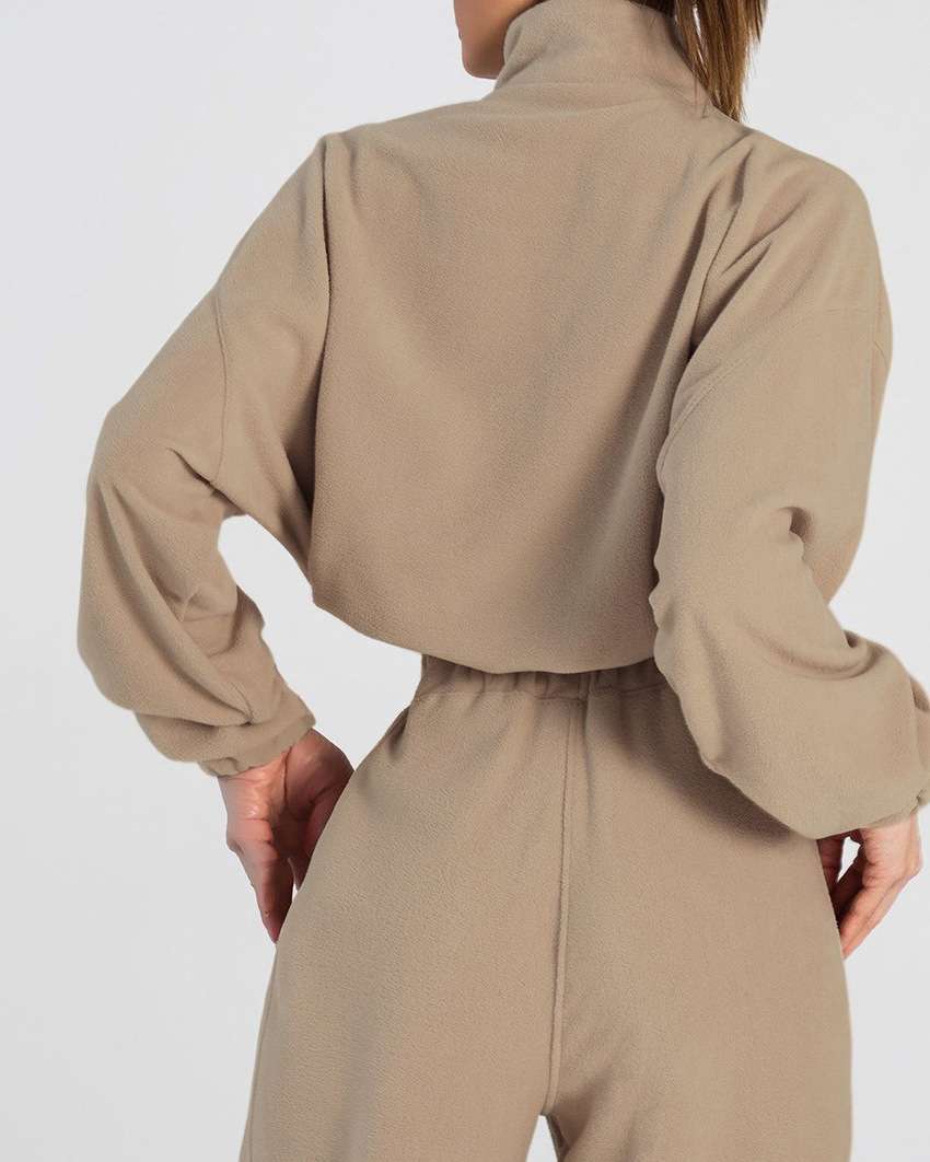 Polo Collar Loose Fit Sweatshirt & Joggers image 8