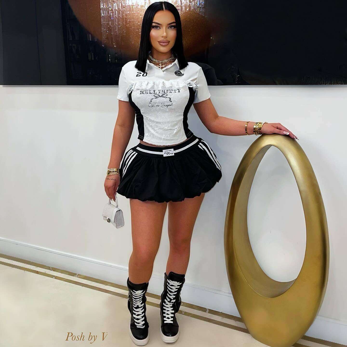 Designer-Inspired Varsity Lace Corset Set image 4