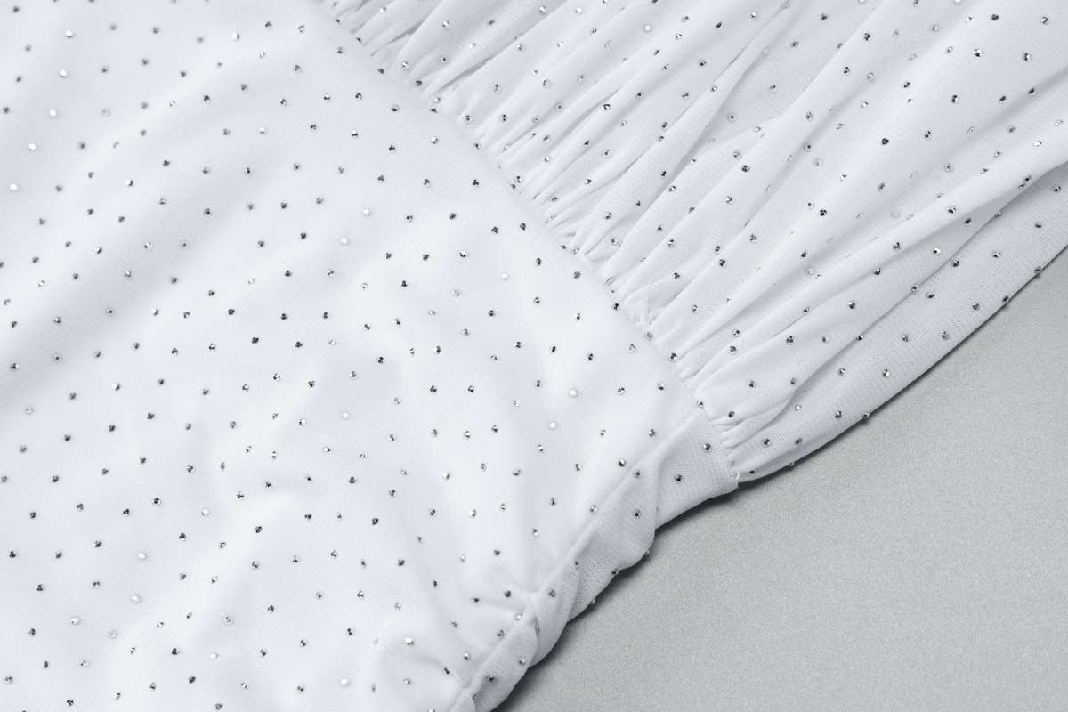 Elegant White Ruched Dress image 3