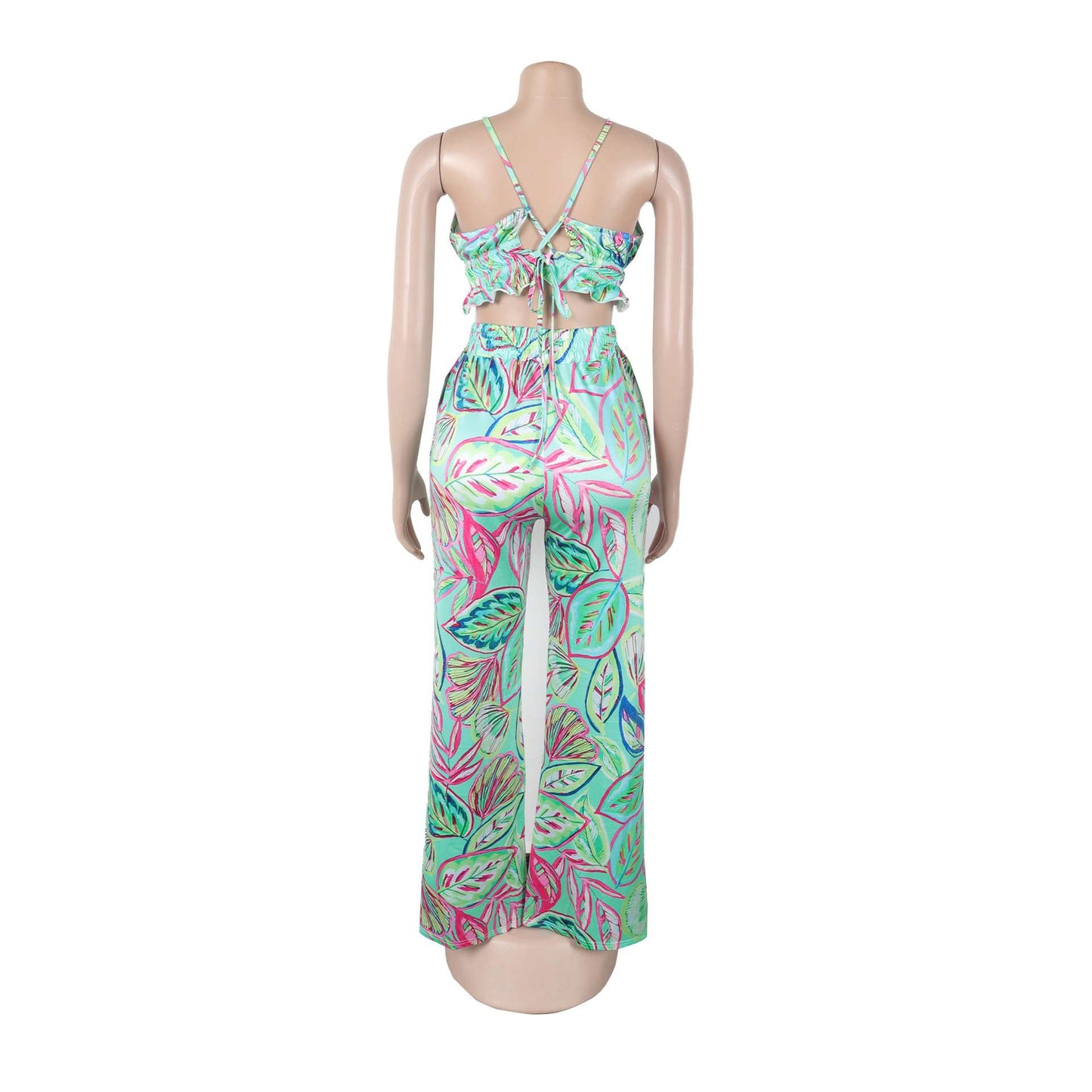 Vibrant Tropical Print Two-Piece Set image 4