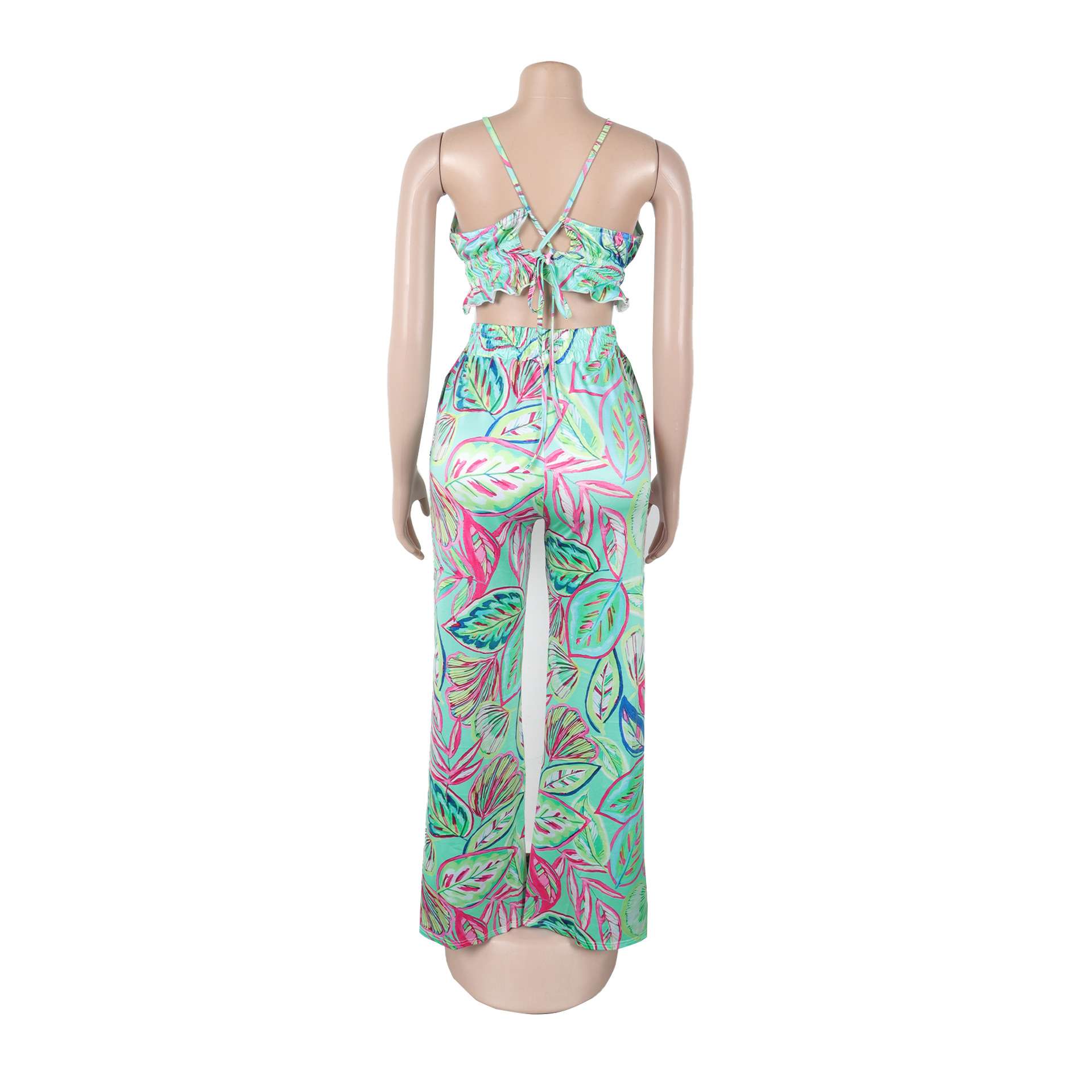 Vibrant Tropical Print Two-Piece Set image 4