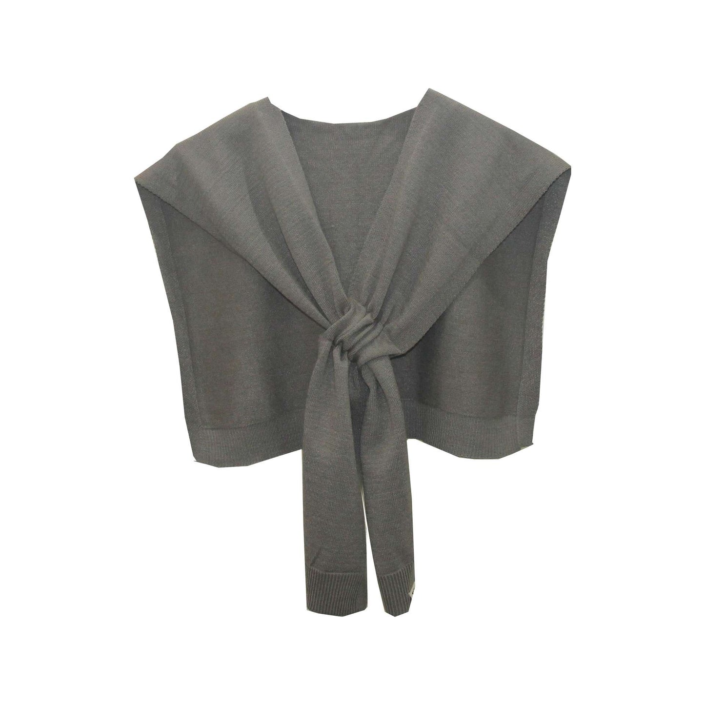 Solid Korean Knit Shawl Autumn Winter - Dark Grey image