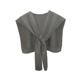 Solid Korean Knit Shawl Autumn Winter - Dark Grey image