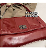 Flap Shoulder Bag with Chain Strap image 3