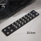 Punk Studded Bracelet - Free Size, Black 1 image