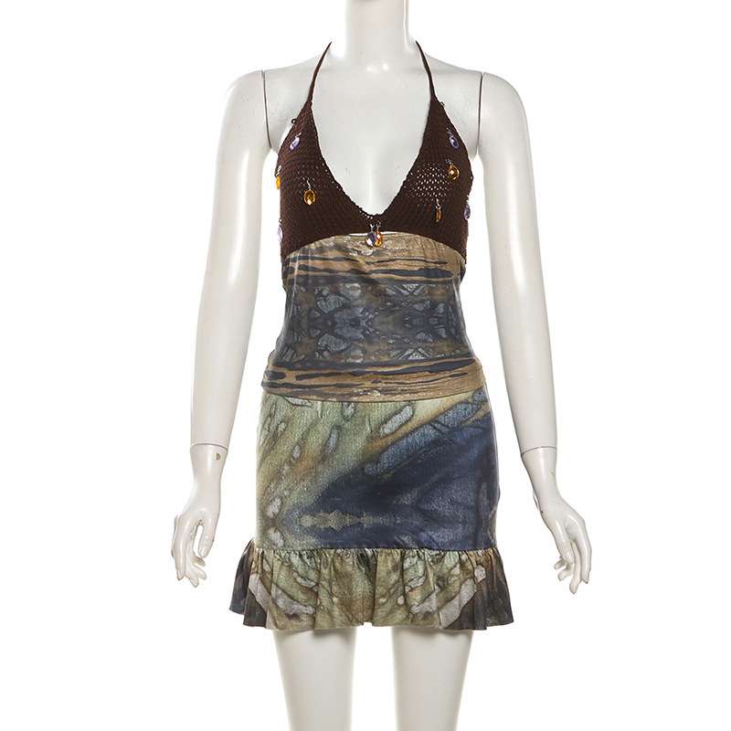 Tie-Dye Cropped Top & Ruffled Mini Skirt image 4