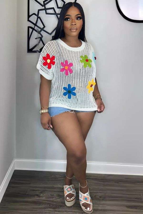 Colorful Floral Top image 0