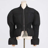 Down-filled peplum jacket image 2