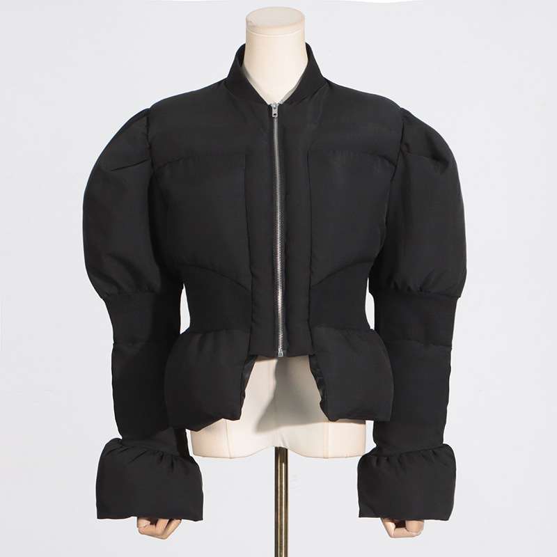 Down-filled peplum jacket image 2