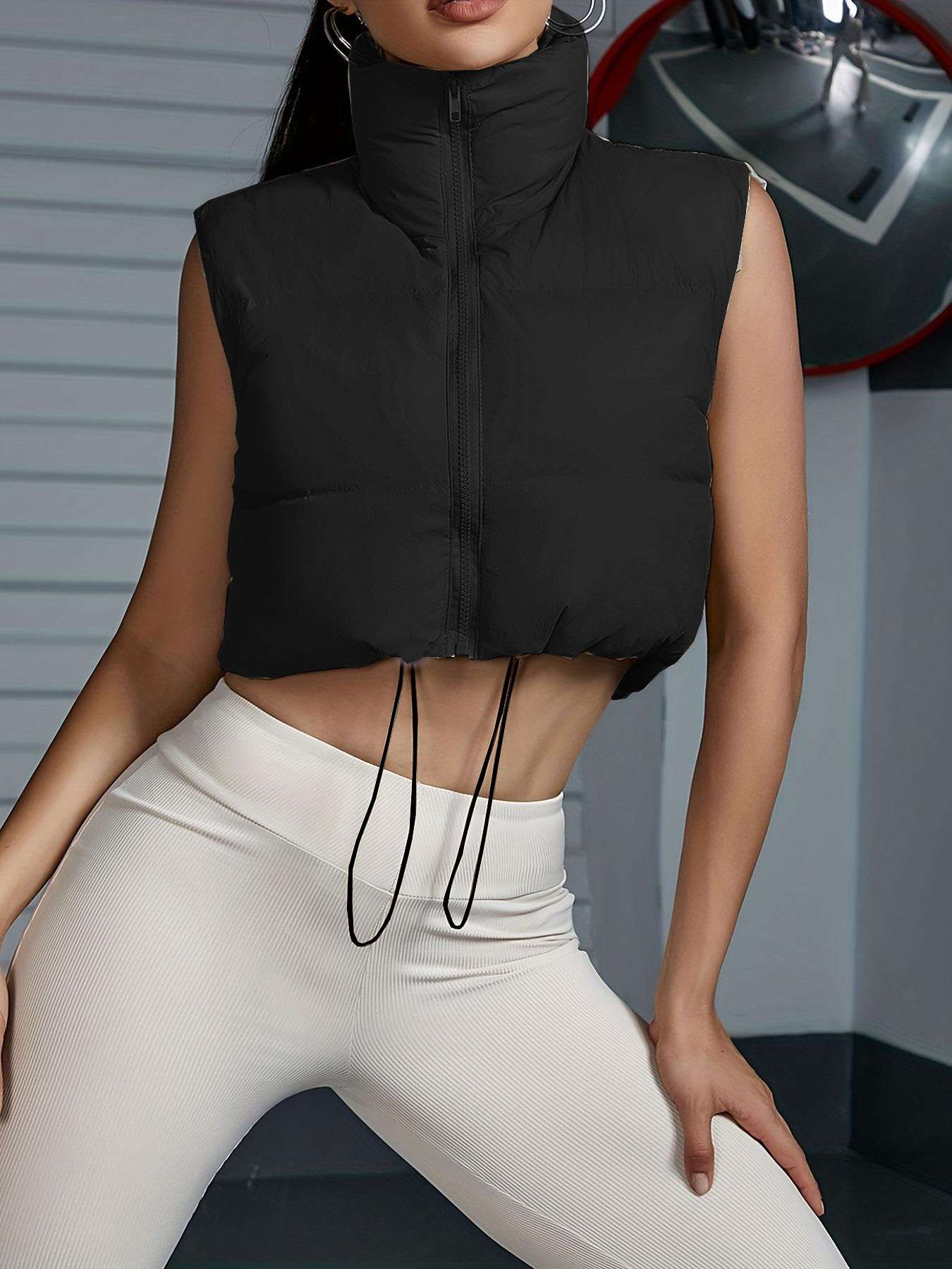 Padded Sleeveless Vest image 1