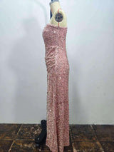 One Shoulder Wrap Split Thigh Party Dress image 9