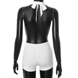 Plunge Halter Neck Backless Romper image 5