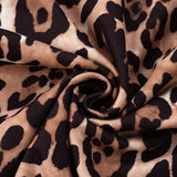 Leopard Print Top with Keyhole & Bow Detail image 3