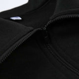 Turndown Collar Zipper Drawstring Crop Top and Pant set image 6