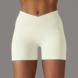 High-Waisted Seamless Athletic Shorts image 2