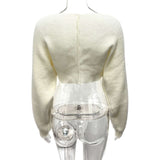 Cropped Sweater with Puff Sleeves image 6