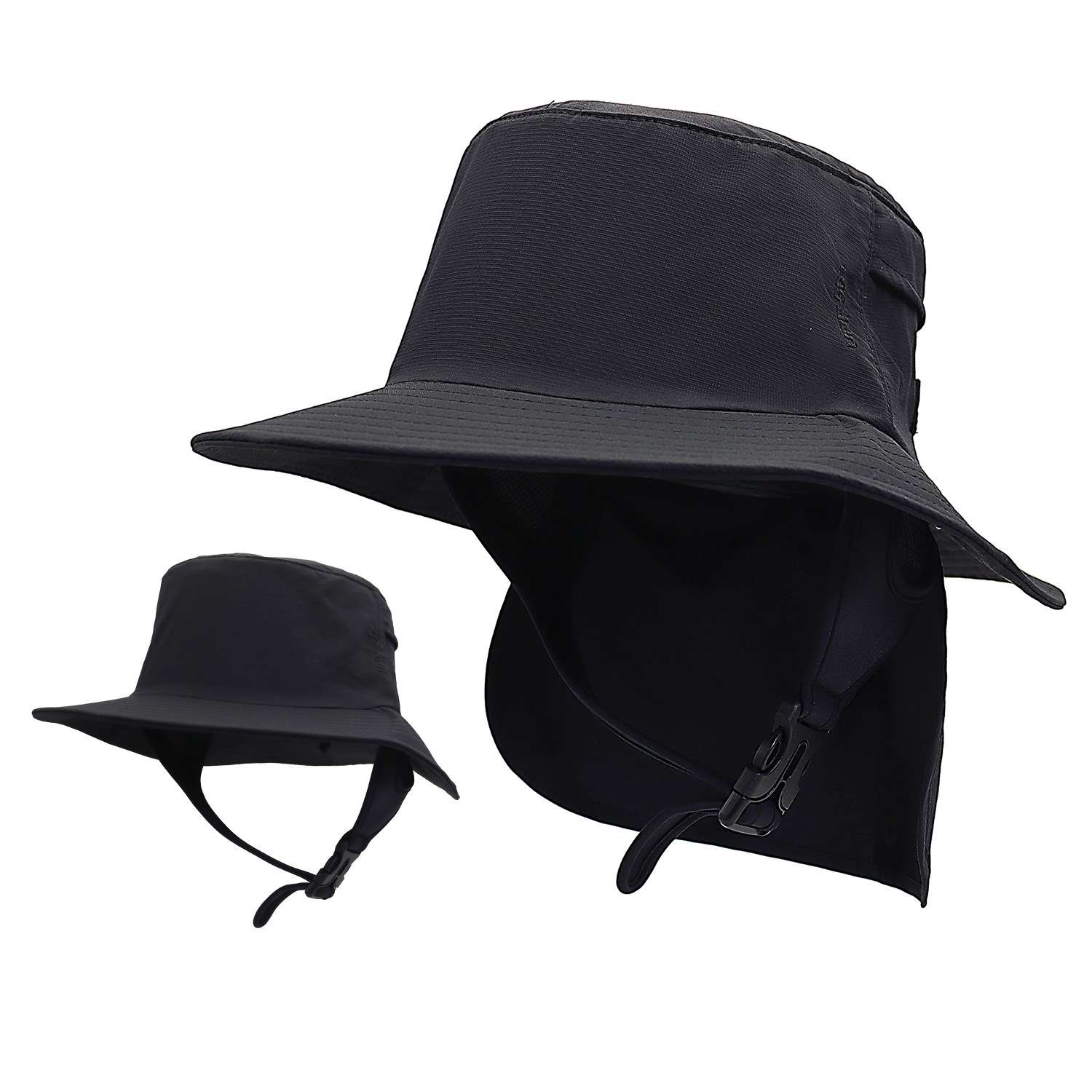 Wide-Brim Sun Protection Hat with Neck Flap image 0