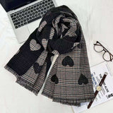 Winter Love Heart Warm Scarf Stole image 3