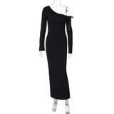 Lace-Up Black Maxi Dress image 3