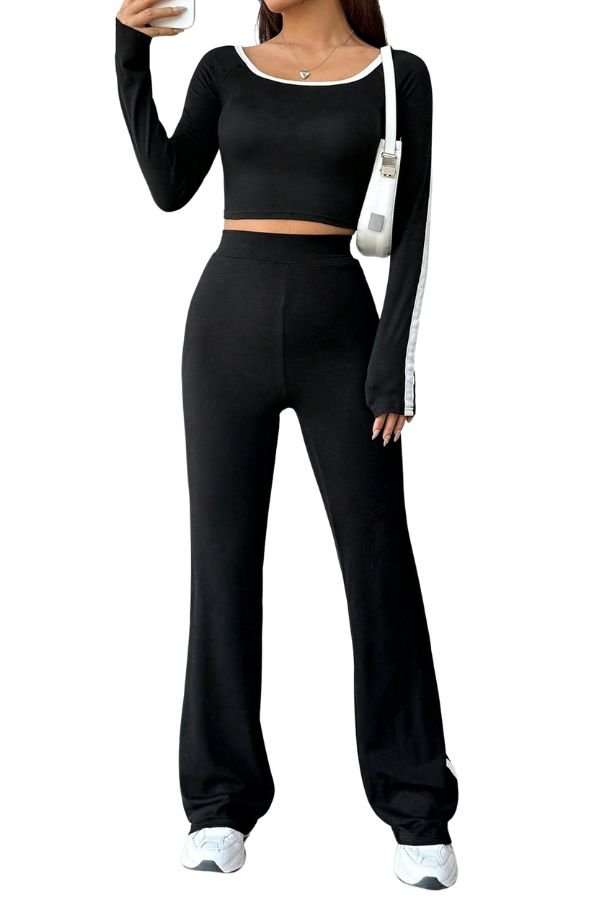 Contrast Top & Pant Set image 0