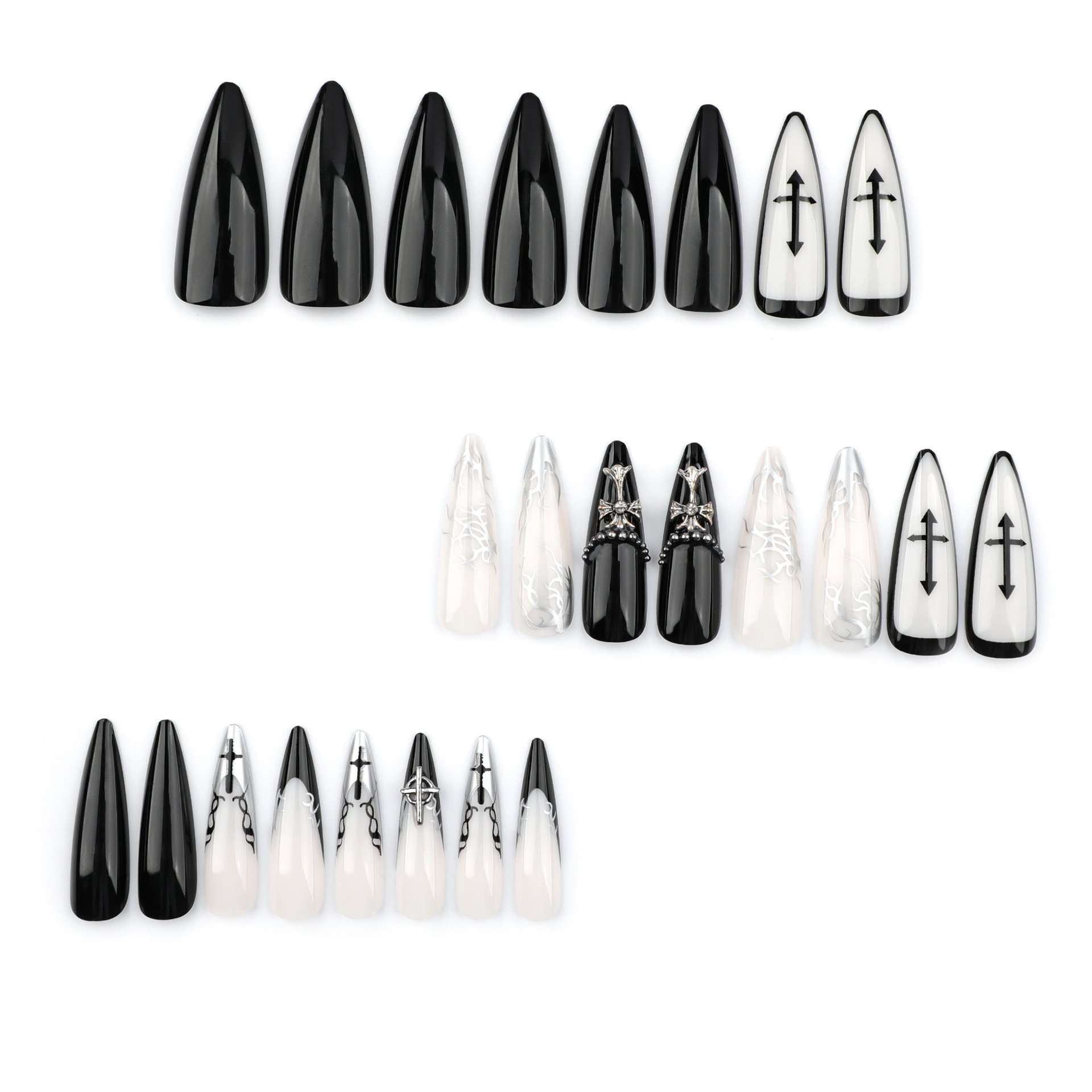 Gothic Stiletto Nail Art image 4