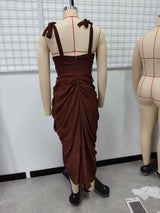 Tie-Strap Draped Midi Dress image 6