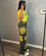 Tie Dye High Waisted Baggy Jeans image 4