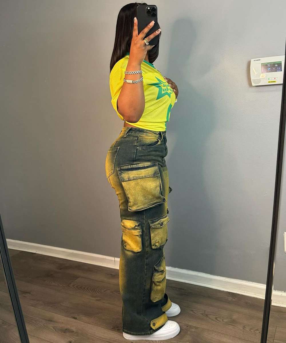 Tie Dye High Waisted Baggy Jeans image 4