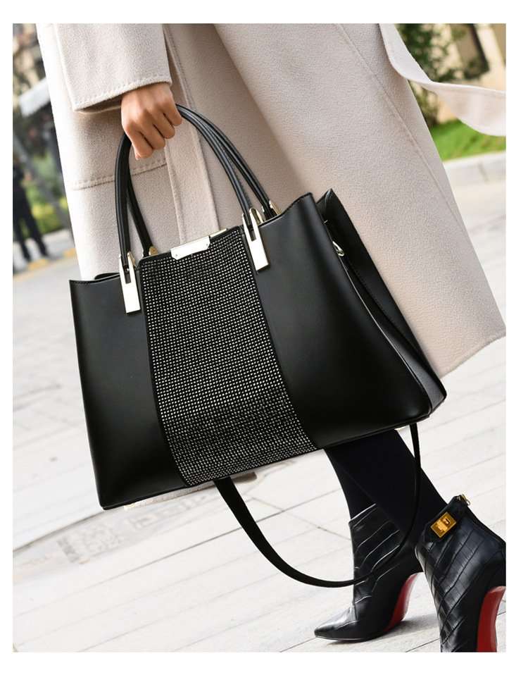Elegant Black Structured Handbag