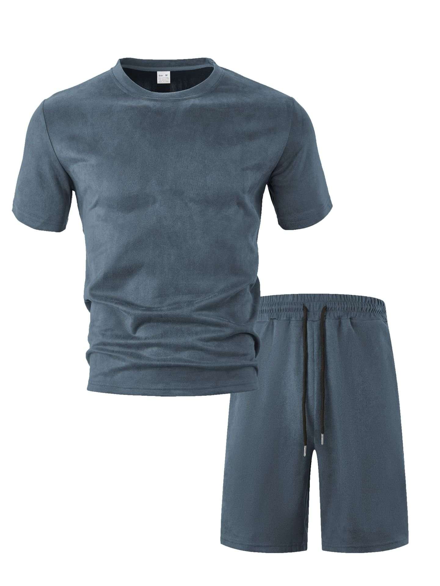 Designer Club Wear t Shirt & Shorts Set - M, Dark Grey image