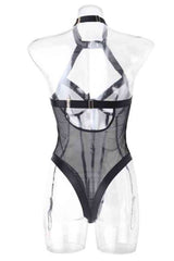 Sexy Halter Neck Mesh Bodysuit Lingerie Intimates image 7