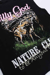 Graphic Print Sleeveless Loose Fit Fashion Top image 7