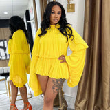 Elegant Pleated Jumpsuit  with Dramatic Sleeves image 4