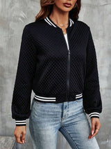 Luxxy Quilted Bomber Jacket - XL, Black image