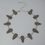 Gothic Black Rhinestone Spiked Necklace image 4