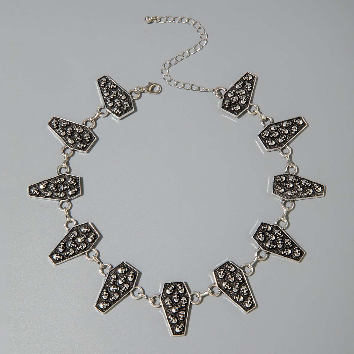 Gothic Black Rhinestone Spiked Necklace image 4