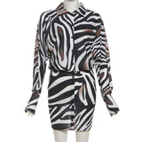 Bold Zebra Print Shirt Dress image 4