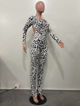 Lace-up Leopard Print Jumpsuits image 5