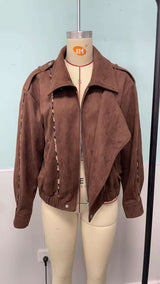 Brown Cropped Jacket image 5
