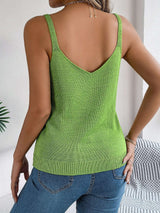 Knit Diamond Pattern Tank Top image 7