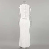 Elegant White Two-Piece Summer Outfit image 3