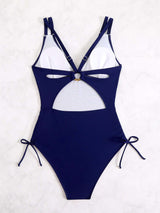One-Piece Swimsuit with Adjustable Side Drawstrings image 6