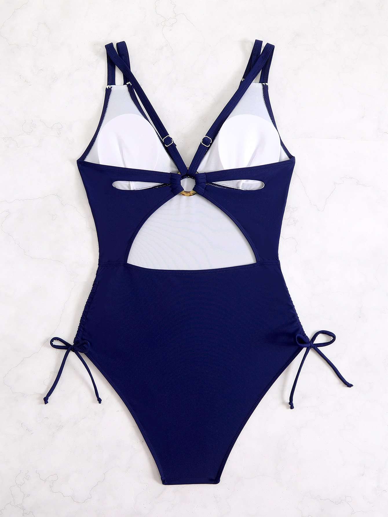 One-Piece Swimsuit with Adjustable Side Drawstrings image 6