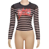 Urban Stripes Sheer Mesh Crop Top image 3