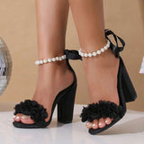 Floral Embellished Heeled Sandals