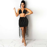 Bra Top & Fringe Skirt Two-Piece Set image 1