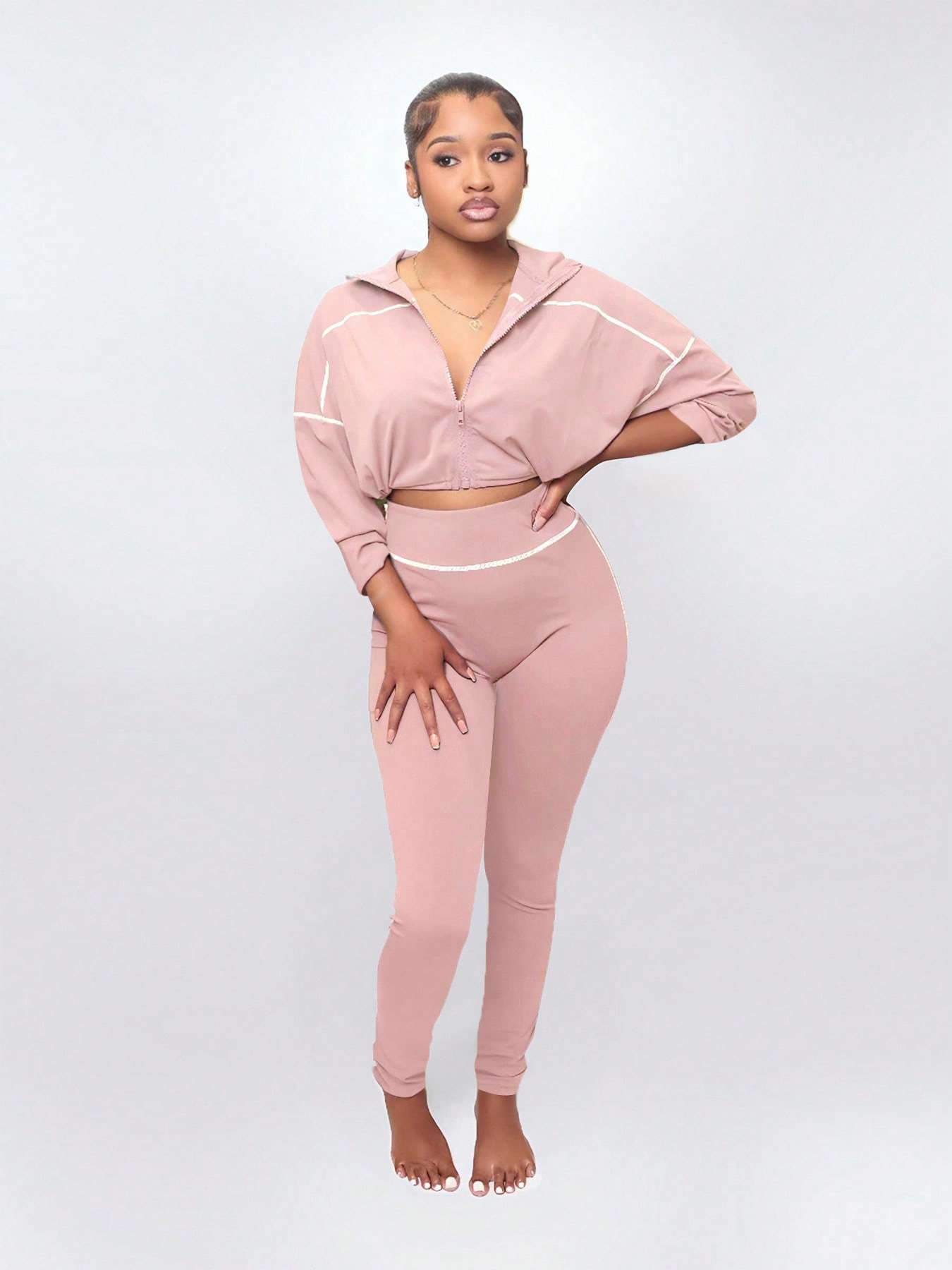 Stylish Activewear Set - S, Pink image